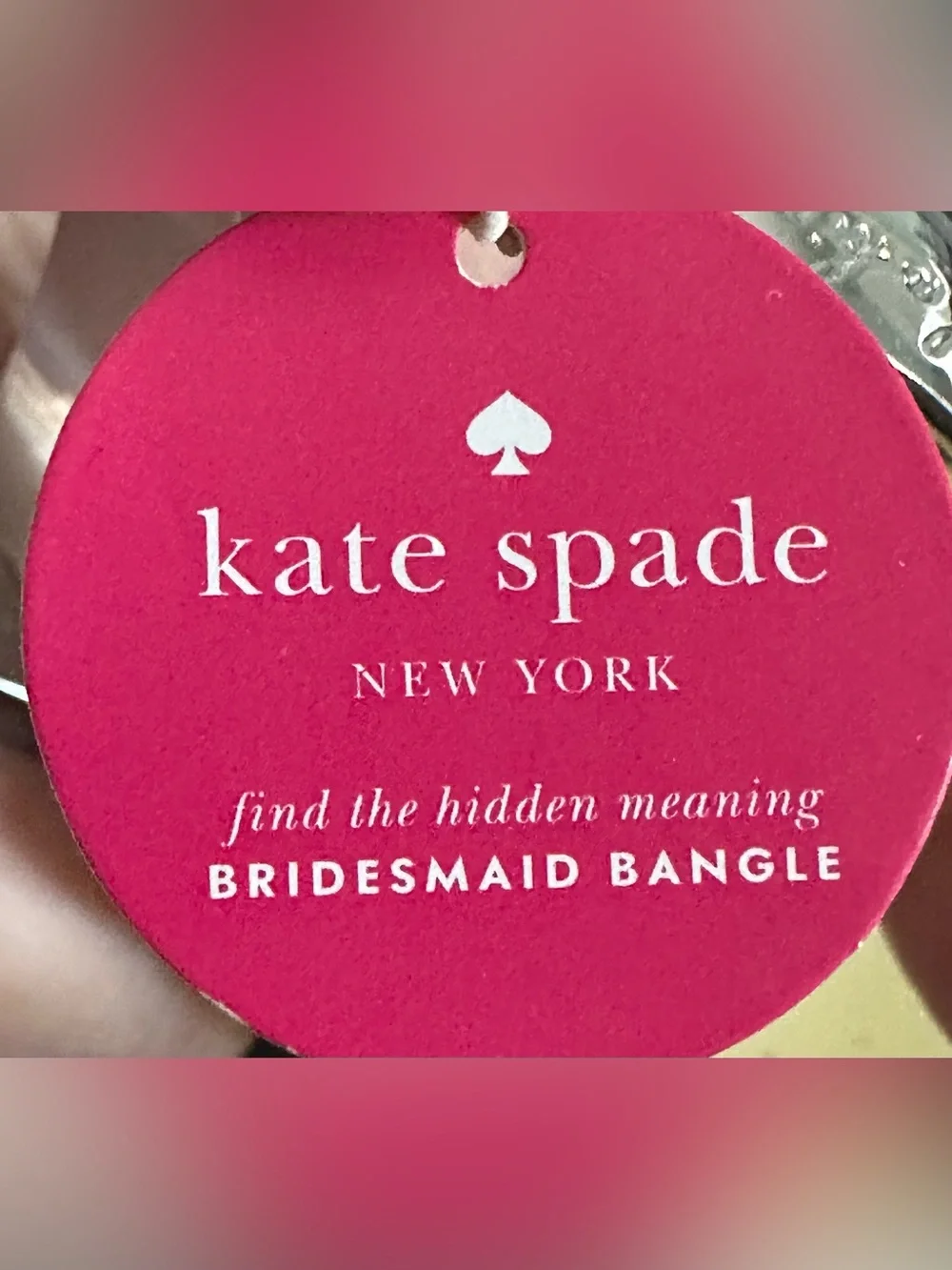 NWT kate spade Silver Engraved Best Friend/Bridesmaid Bangle - Picture 11 of 13